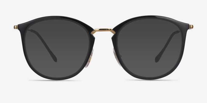 Ray-Ban RB7140 Black Gold Plastic, MetalEyeglass Frames from EyeBuyDirect, with Tinted Lenses