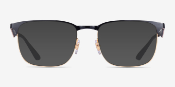 Gold and black discount ray ban glasses