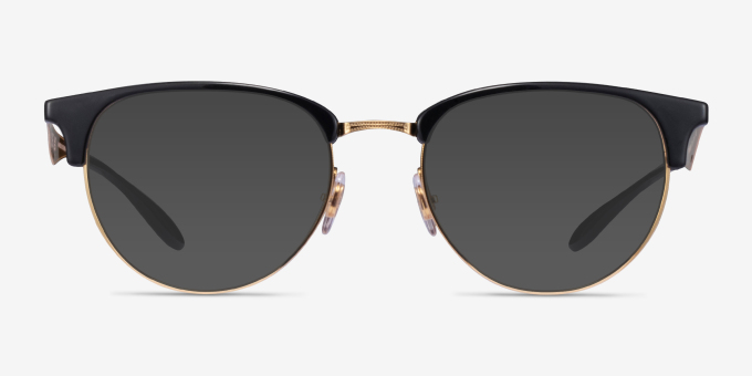 Ray-Ban RB6396 Black Gold MetalEyeglass Frames from EyeBuyDirect, with Tinted Lenses