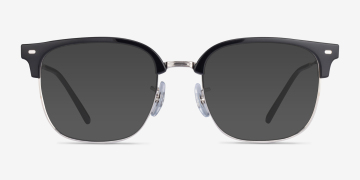 Black and silver ray ban clearance clubmaster