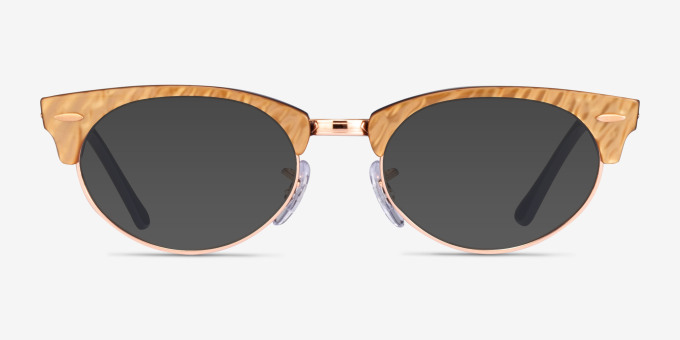 Ray-Ban RB3946V Shiny Gold AcetateEyeglass Frames from EyeBuyDirect, with Tinted Lenses