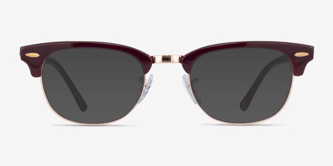 Ray-Ban RB5154 Clubmaster Brown Rose Gold AcetateEyeglass Frames from EyeBuyDirect, with Tinted Lenses