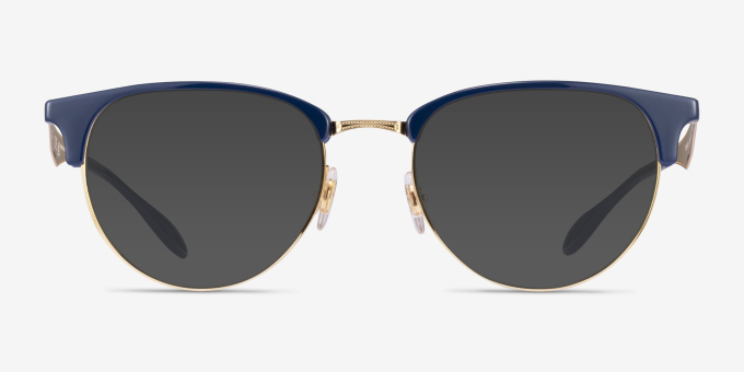 Ray-Ban RB6396 Blue Gold MetalEyeglass Frames from EyeBuyDirect, with Tinted Lenses