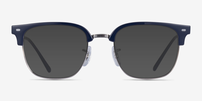 Ray-Ban RB7216 New Clubmaster Blue Silver PlasticEyeglass Frames from EyeBuyDirect, with Tinted Lenses