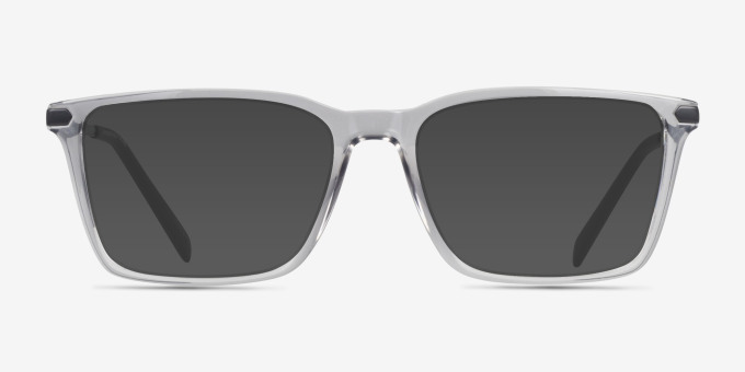 Armani Exchange AX3077 Shiny Transparent Gray Plastic, MetalMontures de lunettes de vue d'EyeBuyDirect, Avec des Verres Teintés