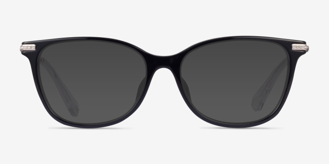 Swarovski SK2010F Noir AcétateMontures de lunettes de vue d'EyeBuyDirect, Avec des Verres Teintés