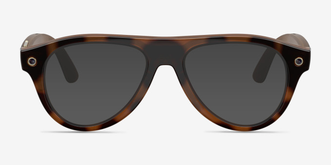 Ray-Ban Meta (Gen 3) Aviator Polished Havana Plastic from EyeBuyDirect, with Tinted Lenses