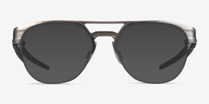Oakley Latch Ti Silver TitaniumEyeglass Frames from EyeBuyDirect, with Tinted Lenses