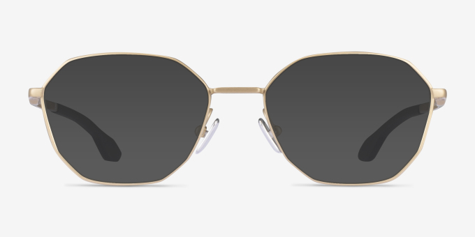 Oakley Sobriquet Matte Gold TitaniumEyeglass Frames from EyeBuyDirect, with Tinted Lenses