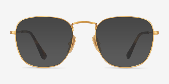 Ray-Ban RB8157V Frank Matte Gold TitaniumEyeglass Frames from EyeBuyDirect, with Tinted Lenses