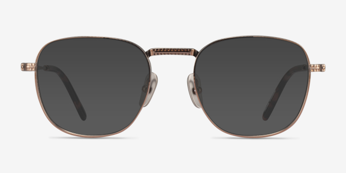 Ray-Ban RB8258V Frank Brown TitaniumEyeglass Frames from EyeBuyDirect, with Tinted Lenses
