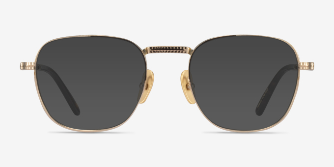 Ray-Ban RB8258V Frank Gold TitaniumEyeglass Frames from EyeBuyDirect, with Tinted Lenses
