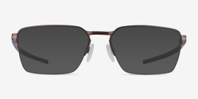 Oakley Sway Bar 0.5 Matte Bronze Titanium Montures de lunettes de vue d'EyeBuyDirect, with Tinted Lenses