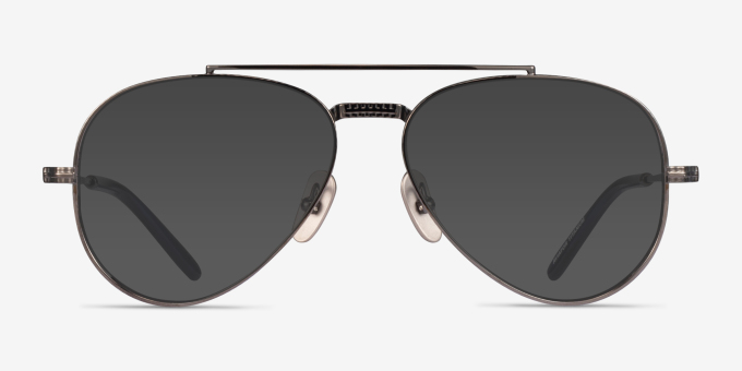 Ray-Ban RB8225V Aviator Gunmetal TitaniumEyeglass Frames from EyeBuyDirect, with Tinted Lenses