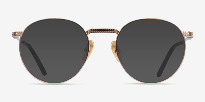 Ray-Ban RB8237V Shiny Gold TitaniumEyeglass Frames from EyeBuyDirect, with Tinted Lenses