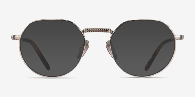 Ray-Ban RB8265V Jack Shiny Silver TitaniumEyeglass Frames from EyeBuyDirect, with Tinted Lenses