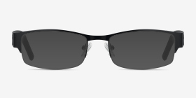 Chilliwack Noir Métal Montures de lunettes de vue d'EyeBuyDirect, with Tinted Lenses