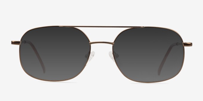 Branson Bronze MetalEyeglass Frames from EyeBuyDirect, with Tinted Lenses