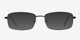 Braydon Noir Métal Montures de lunettes de vue d'EyeBuyDirect, with Tinted Lenses