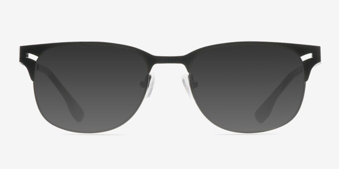 Merrion Noir MétalMontures de lunettes de vue d'EyeBuyDirect, Avec des Verres Teintés