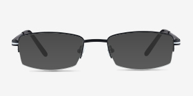 Brian Noir Métal Montures de lunettes de vue d'EyeBuyDirect, with Tinted Lenses
