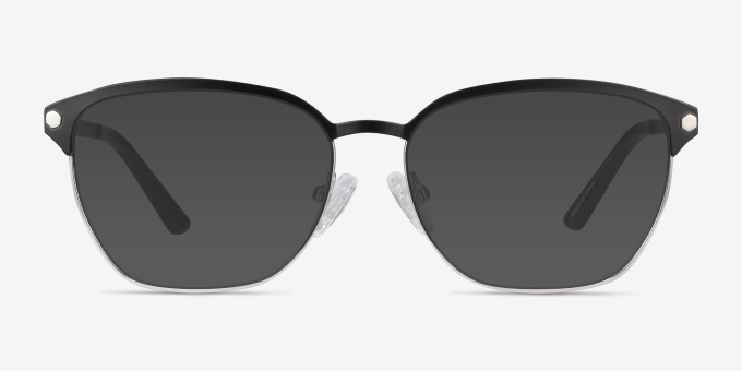 Berkeley Black MetalEyeglass Frames from EyeBuyDirect, with Tinted Lenses