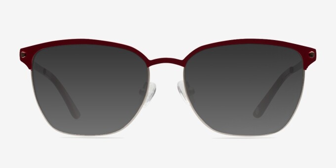 Berkeley Burgundy MetalEyeglass Frames from EyeBuyDirect, with Tinted Lenses