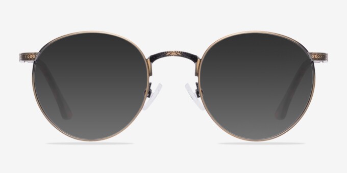 Fitzgerald Bronze MetalEyeglass Frames from EyeBuyDirect, with Tinted Lenses