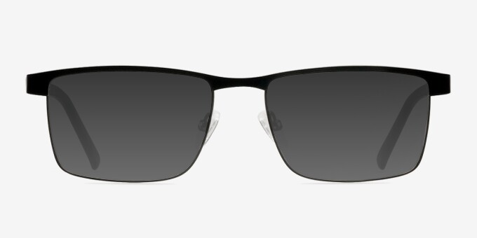 Time Square Black MetalEyeglass Frames from EyeBuyDirect, with Tinted Lenses