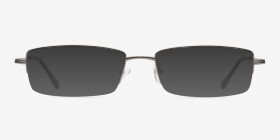 Minneapolis Gunmetal Métal Montures de lunettes de vue d'EyeBuyDirect, with Tinted Lenses