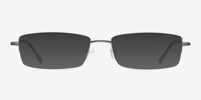 Minneapolis Gunmetal MetalEyeglass Frames from EyeBuyDirect, with Tinted Lenses