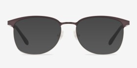 Dancer Gunmetal/Silver Métal Montures de lunettes de vue d'EyeBuyDirect, with Tinted Lenses