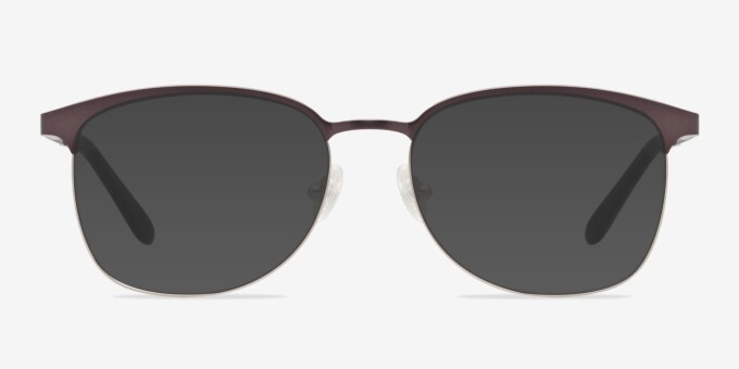 Dancer Gunmetal & Silver MetalEyeglass Frames from EyeBuyDirect, with Tinted Lenses