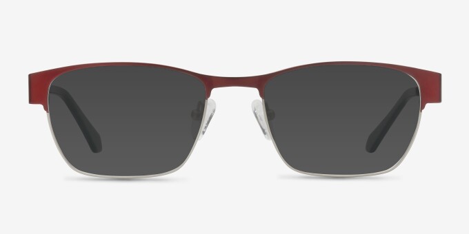 Admire Matte Burgundy MetalEyeglass Frames from EyeBuyDirect, with Tinted Lenses