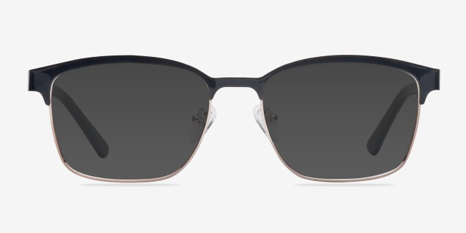 Sublime Black Golden MetalEyeglass Frames from EyeBuyDirect, with Tinted Lenses