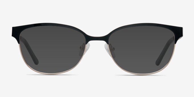 Sapphire Black Golden MetalEyeglass Frames from EyeBuyDirect, with Tinted Lenses