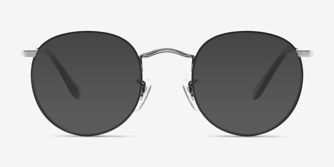 Daydream Black Silver MetalEyeglass Frames from EyeBuyDirect, with Tinted Lenses
