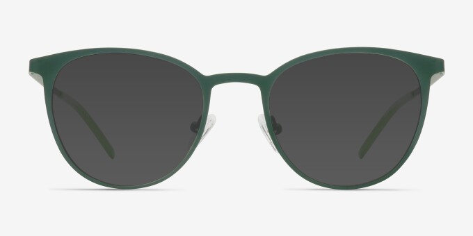 Reunion Matte Green MetalEyeglass Frames from EyeBuyDirect, with Tinted Lenses
