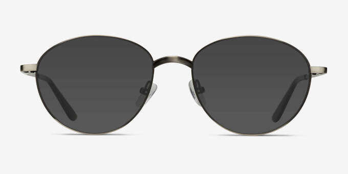 Nara Gunmetal MetalEyeglass Frames from EyeBuyDirect, with Tinted Lenses