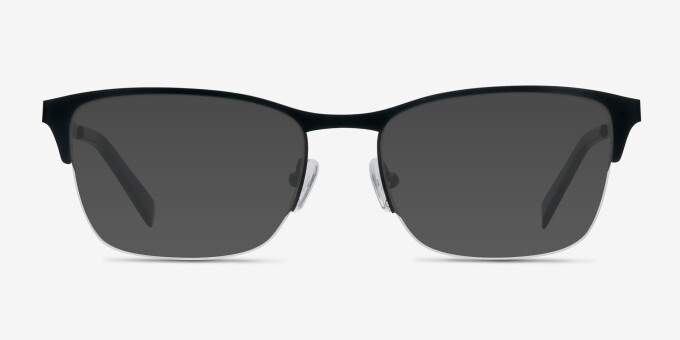 Time Black MetalEyeglass Frames from EyeBuyDirect, with Tinted Lenses