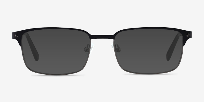 Normandy Noir MétalMontures de lunettes de vue d'EyeBuyDirect, Avec des Verres Teintés