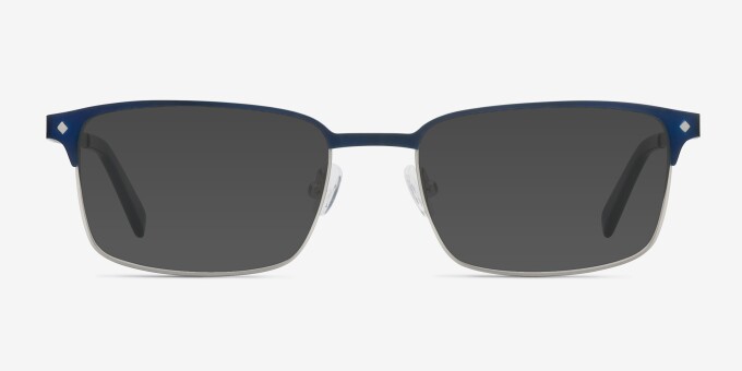 Normandy Navy MetalEyeglass Frames from EyeBuyDirect, with Tinted Lenses
