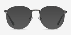 Lotus Gunmetal Métal Montures de lunettes de vue d'EyeBuyDirect, with Tinted Lenses