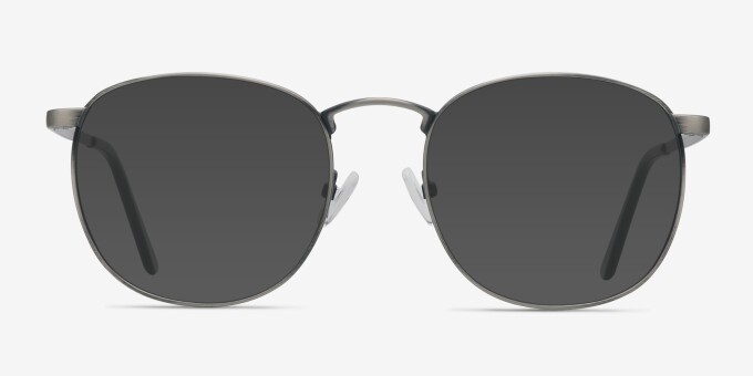 St Michel Gunmetal MetalEyeglass Frames from EyeBuyDirect, with Tinted Lenses