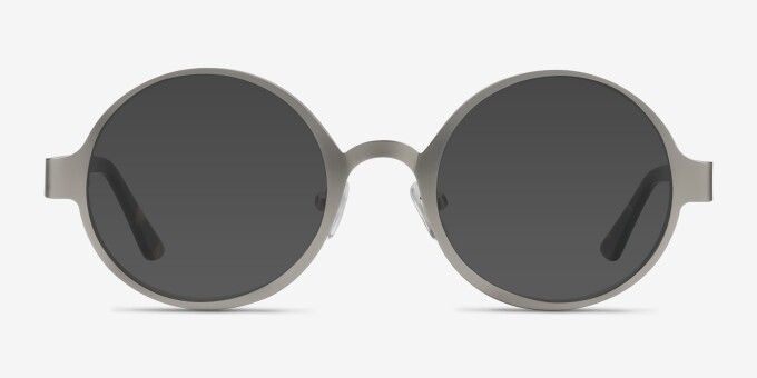 Afternoon Silver MetalEyeglass Frames from EyeBuyDirect, with Tinted Lenses