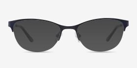 Melody Bleu marine  Métal Montures de lunettes de vue d'EyeBuyDirect, with Tinted Lenses