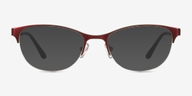 Melody  Red  Métal Montures de lunettes de vue d'EyeBuyDirect, with Tinted Lenses
