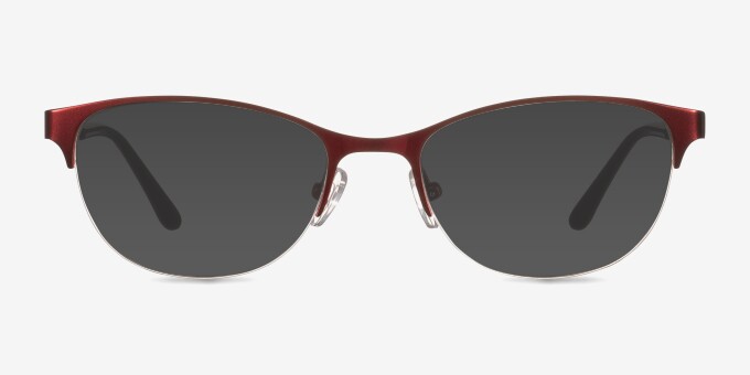Melody Red MetalEyeglass Frames from EyeBuyDirect, with Tinted Lenses