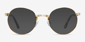 Basquiat Golden/Tortoise Métal Montures de lunettes de vue d'EyeBuyDirect, with Tinted Lenses