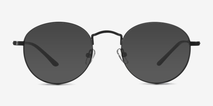 Cupertino Black MetalEyeglass Frames from EyeBuyDirect, with Tinted Lenses